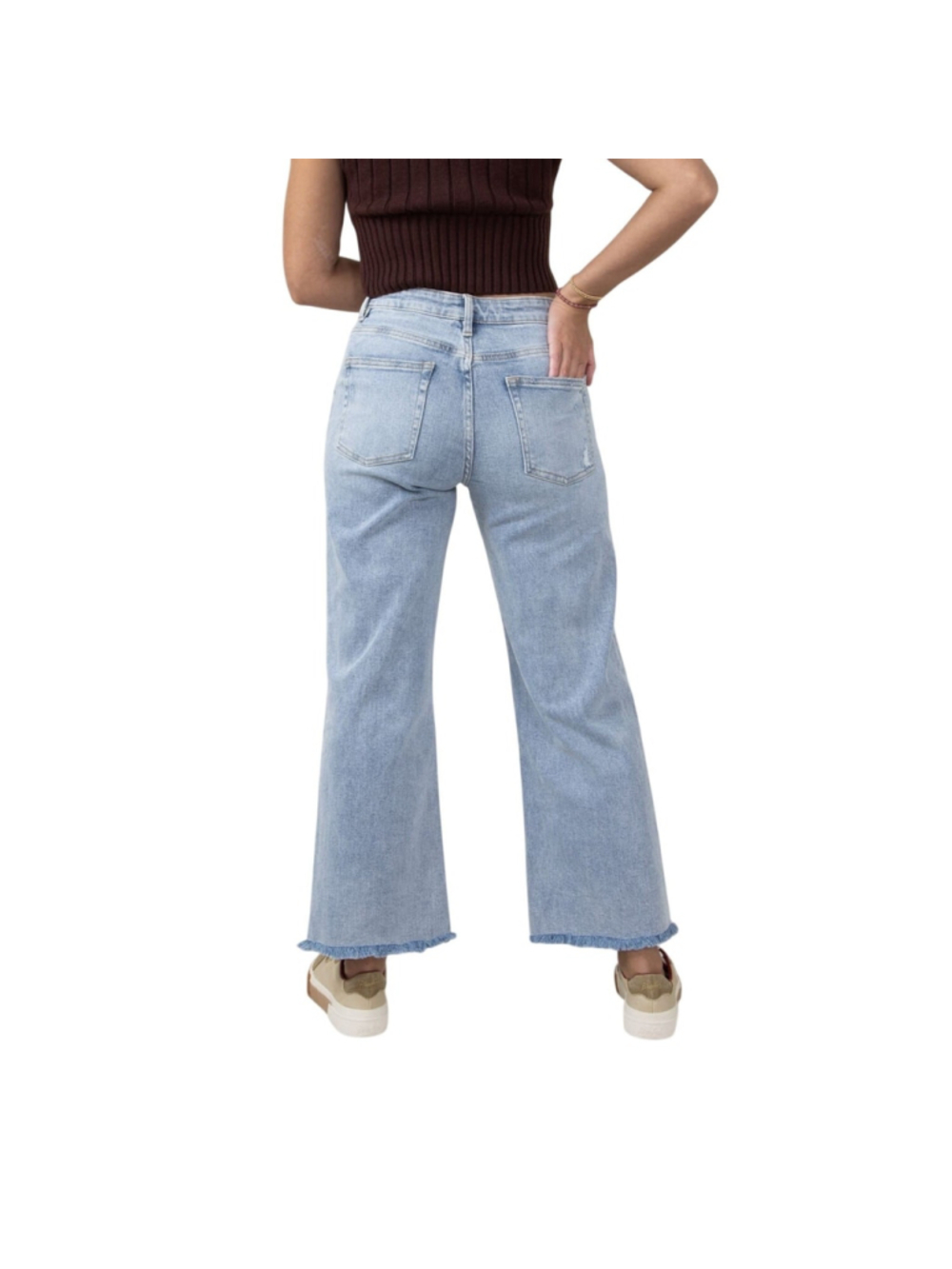 Mica High Rise Wash Clean Wide Leg Jeans 27 EUC casual career cropped teacher